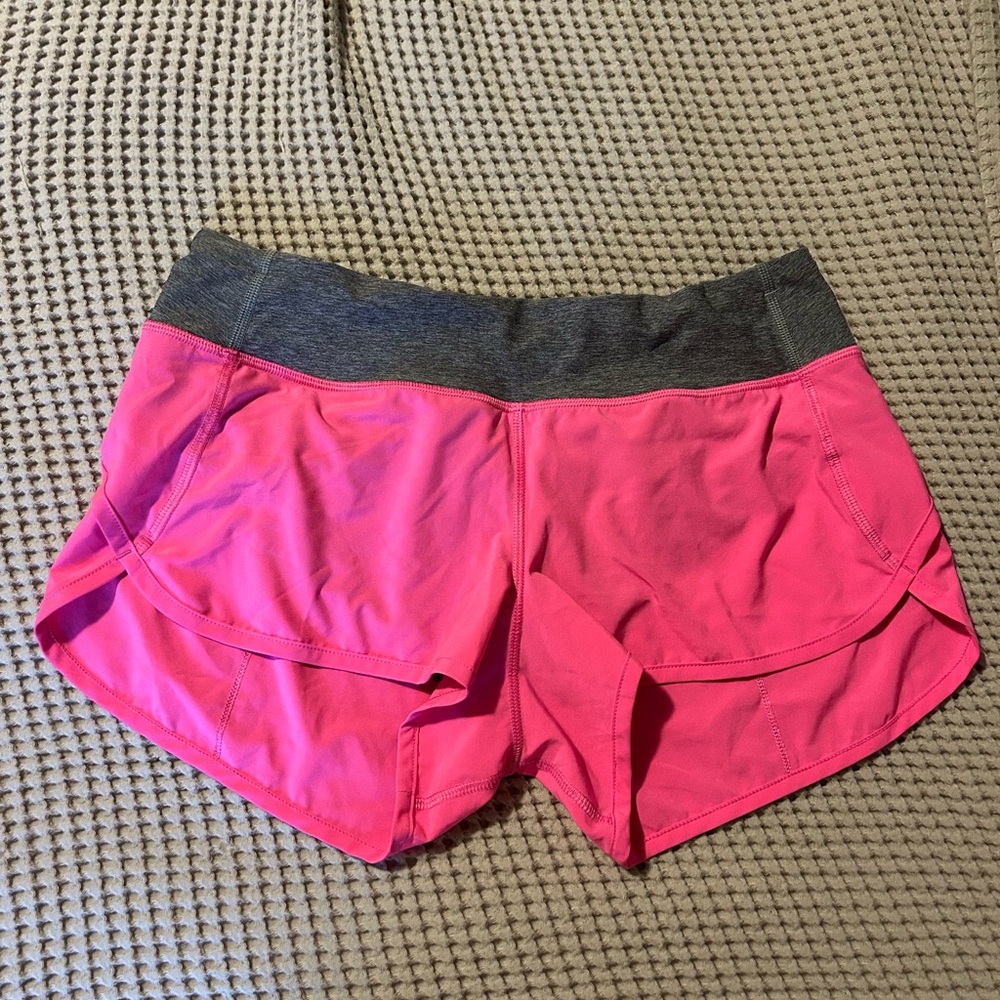 Lululemon Athletica Pink and Gray Athletic Shorts